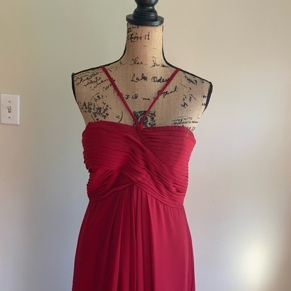 Bill Levkoff maron floor length gown dress 12 🔆 - Picture 9 of 10